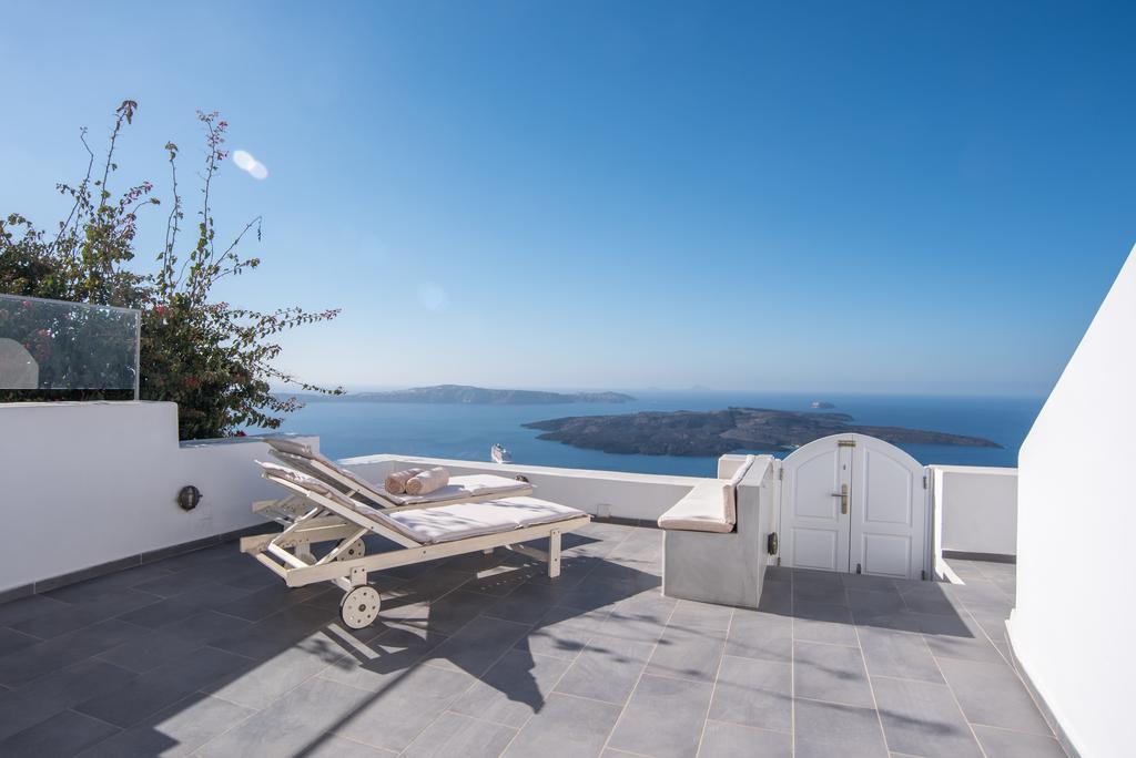 Karpimo Horizon - Caldera View With Private Hot Tub Villa Firostefani Værelse billede